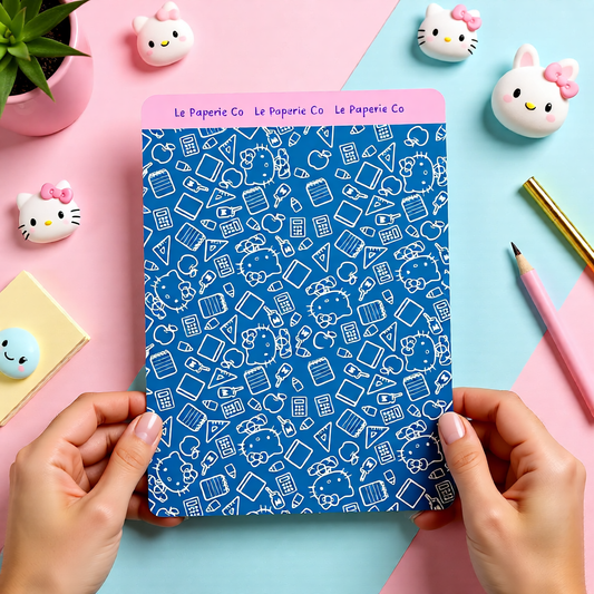 Kawaii Hello Kitty Cardstock Sticker Sheet | 5x7 inches, Stationary, Journaling
