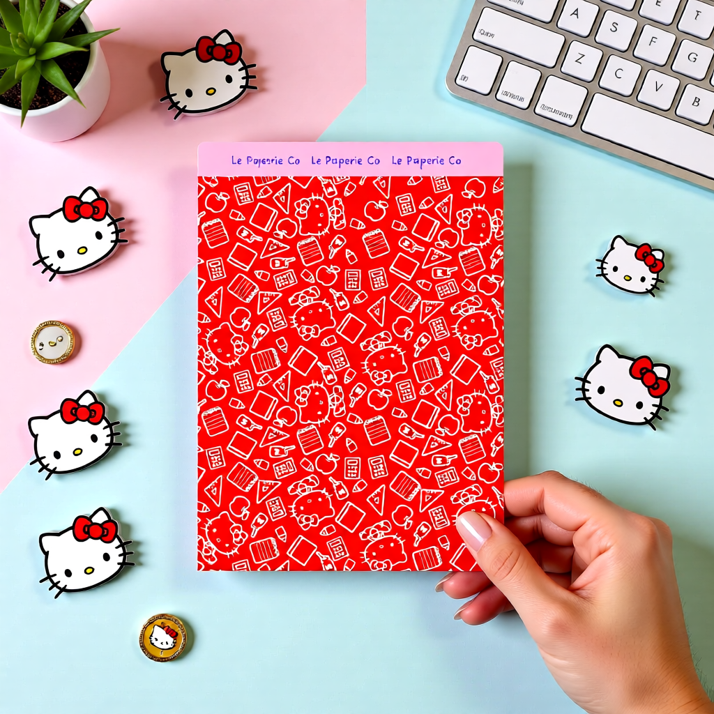 Kawaii Hello Kitty Cardstock Sticker Sheet | 5x7 inches, Stationary, Journaling