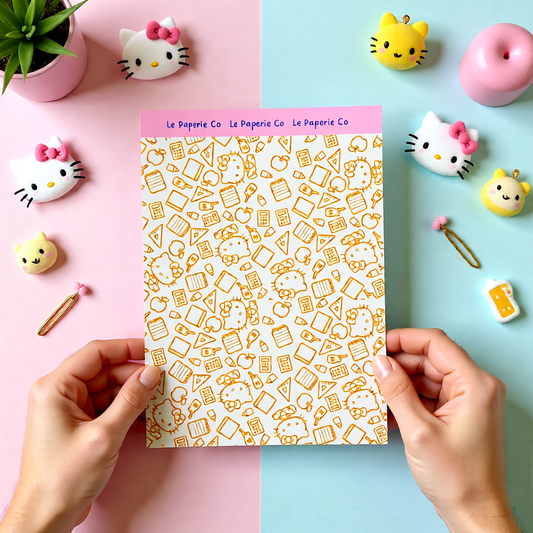 Kawaii Hello Kitty Cardstock Sticker Sheet | 5x7 inches, Stationary, Journaling